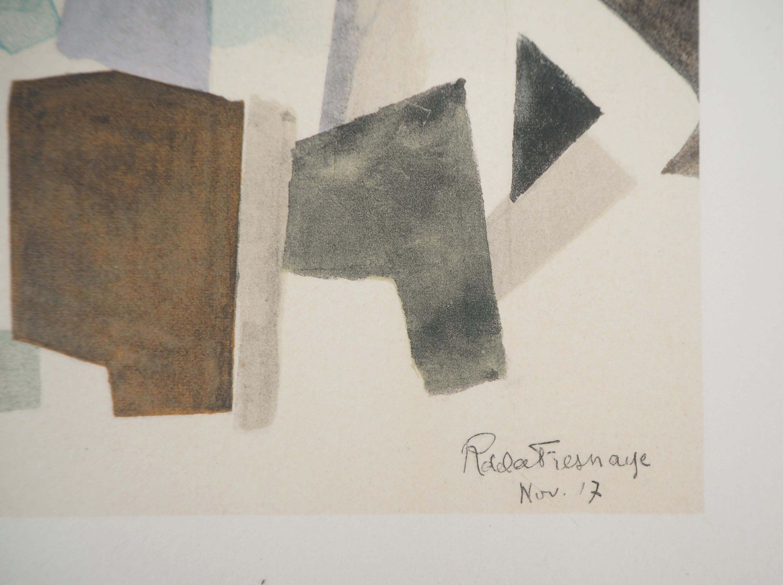 Roger De La Fresnayenational Day   Lithograph, Mourlot1968 photo furniture