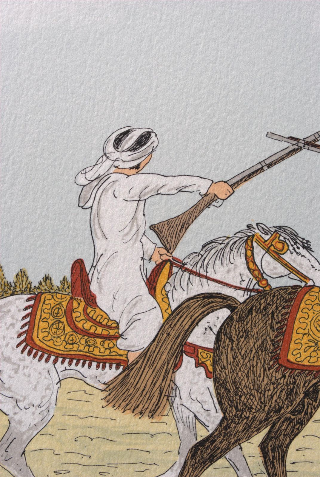 photo for sale Vincent Haddelseyhorse : Moroccan Riders   Original Lithograph, Handsigned & Ltd /1001974
