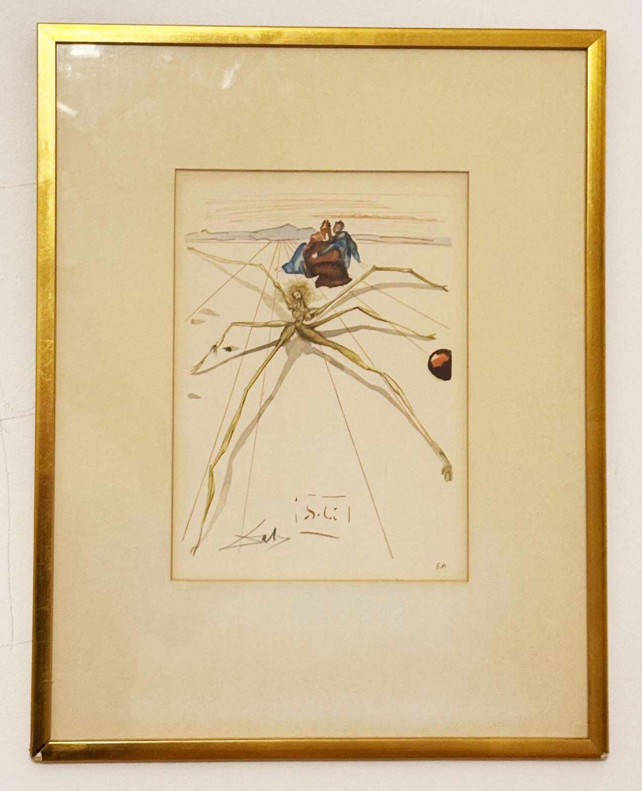 Salvador Dalí Leaving The Level Of Anger (Purgatory: Canto 17) Signed photo vinterior
