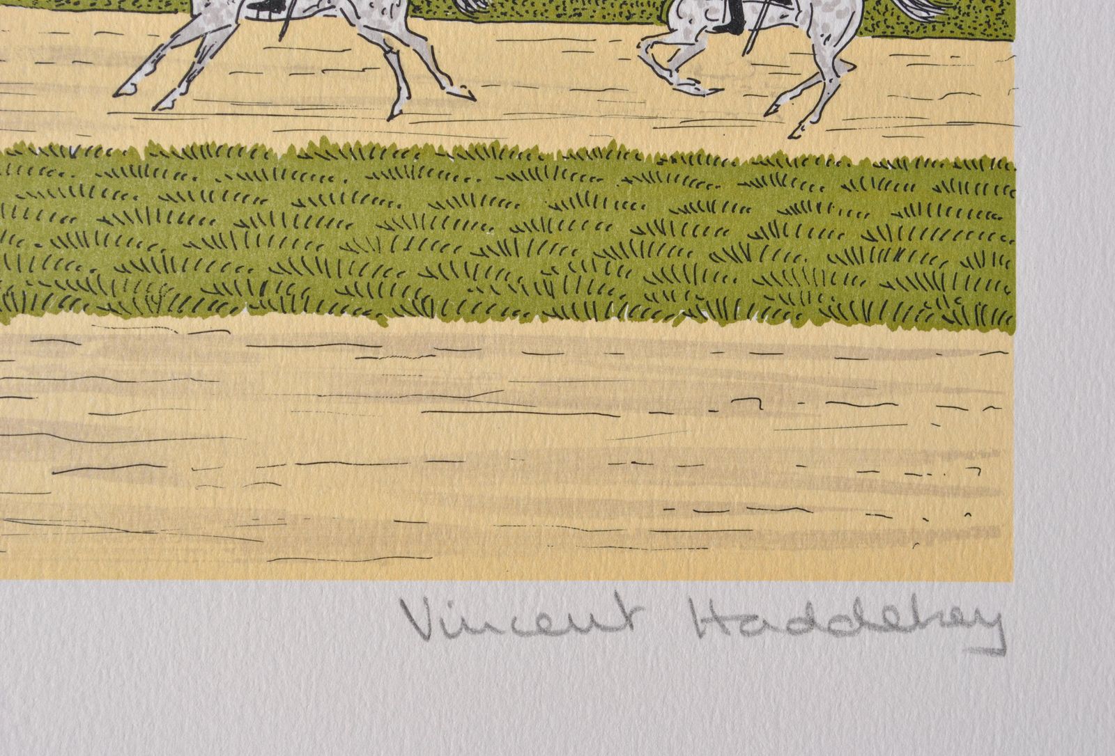 Vincent Haddelseyhorse : Cavalry School At Saumur   Original Lithograph, Handsigned & Ltd /1001974 photo Art
