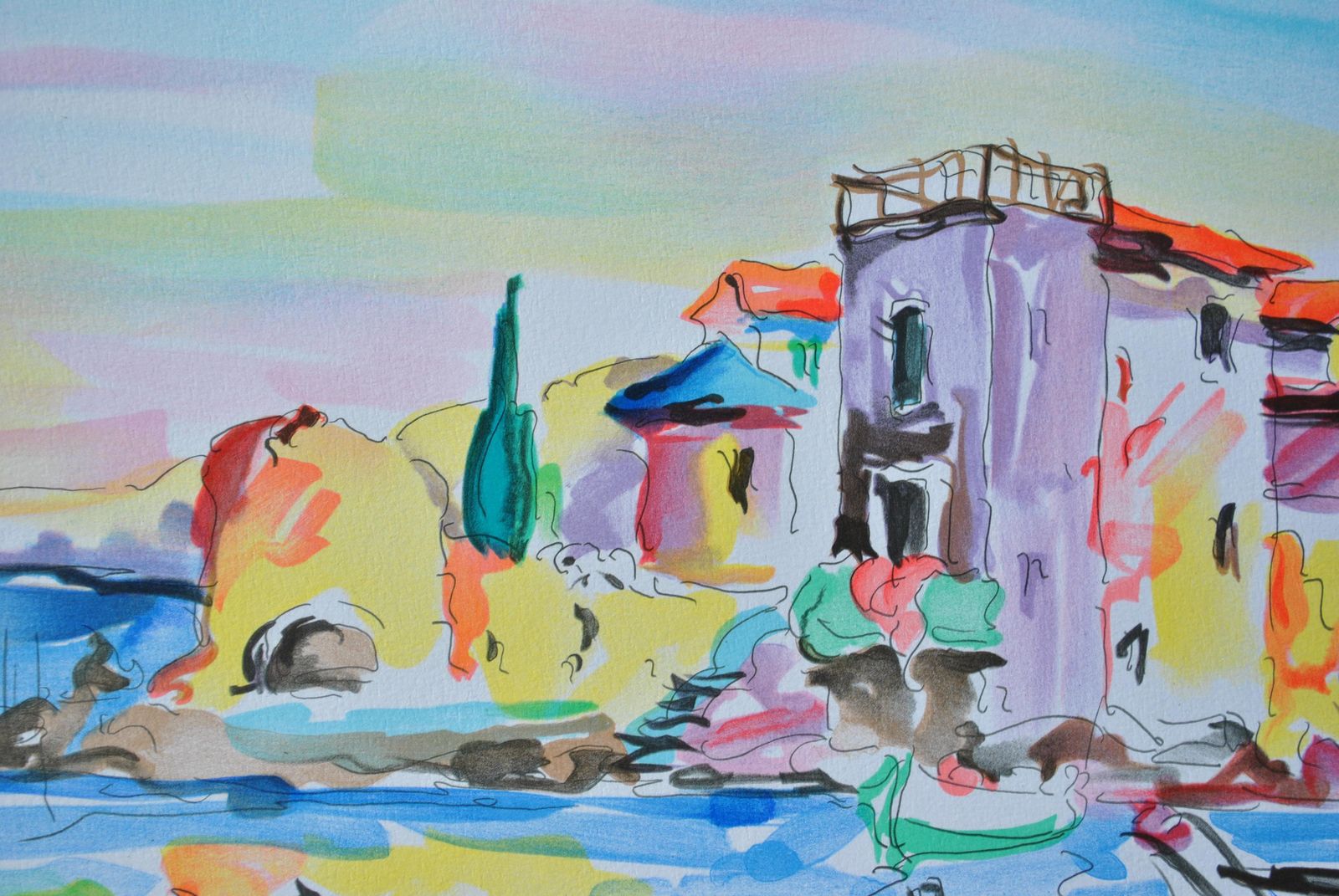 Oliver Zladkuriviera : Saint Tropez   Original Lithograph, Handsigned & Ltd /6001982 photo buy