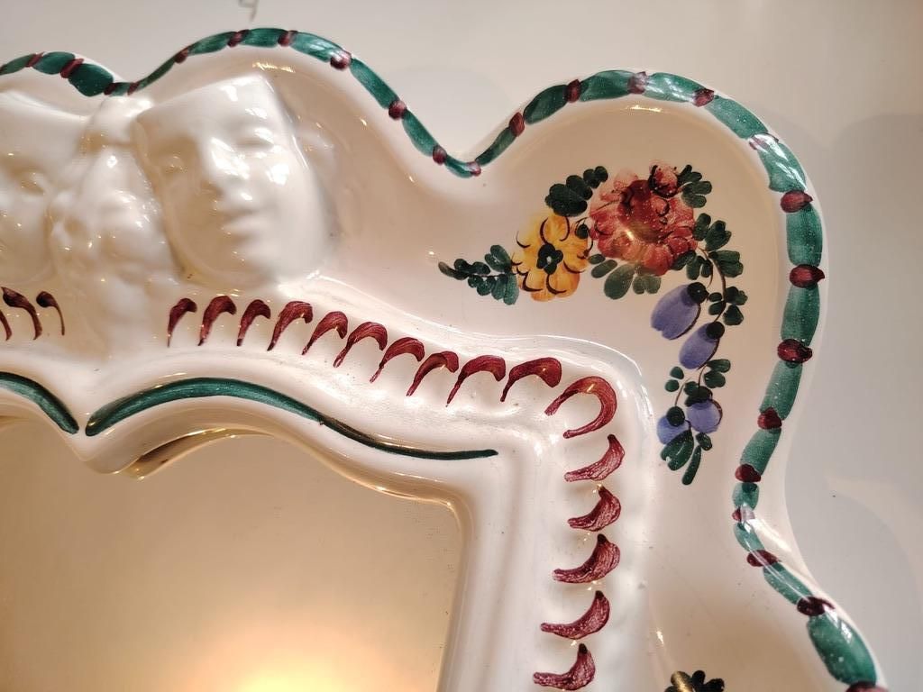 Rare Art Deco "Theater" Mirror By Gmundner Keramik photo 907.0