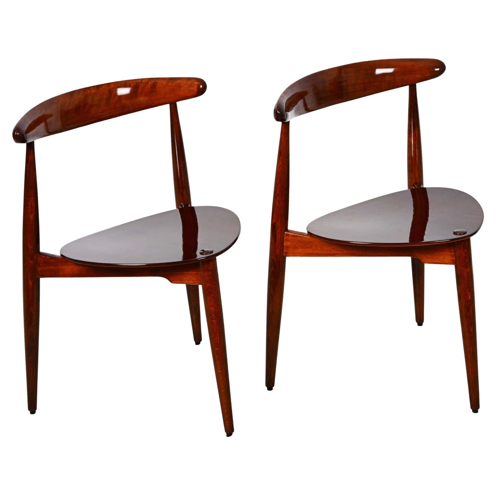 Pair Of Hans J. Wegner Chair Fh 4103 Heart Chair photo furniture