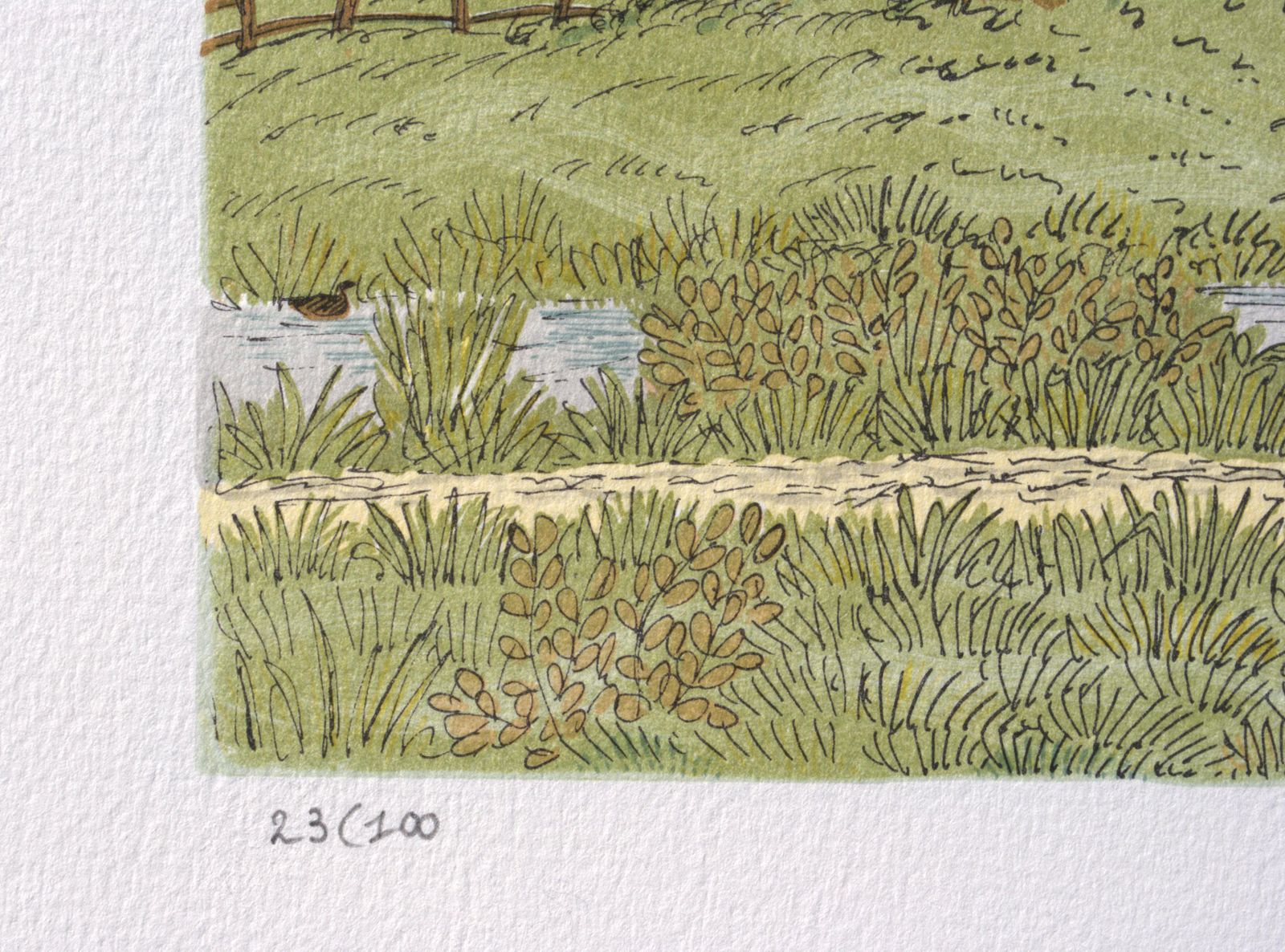 Vincent Haddelseyhorse : Towpath   Original Lithograph, Handsigned & Ltd /1001974 photo 130.0