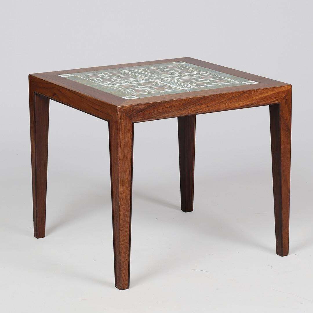 Side Table Severin Hansen For Haslev Møbelsnedkeri With Royal Copenhagen Tiles photo furniture