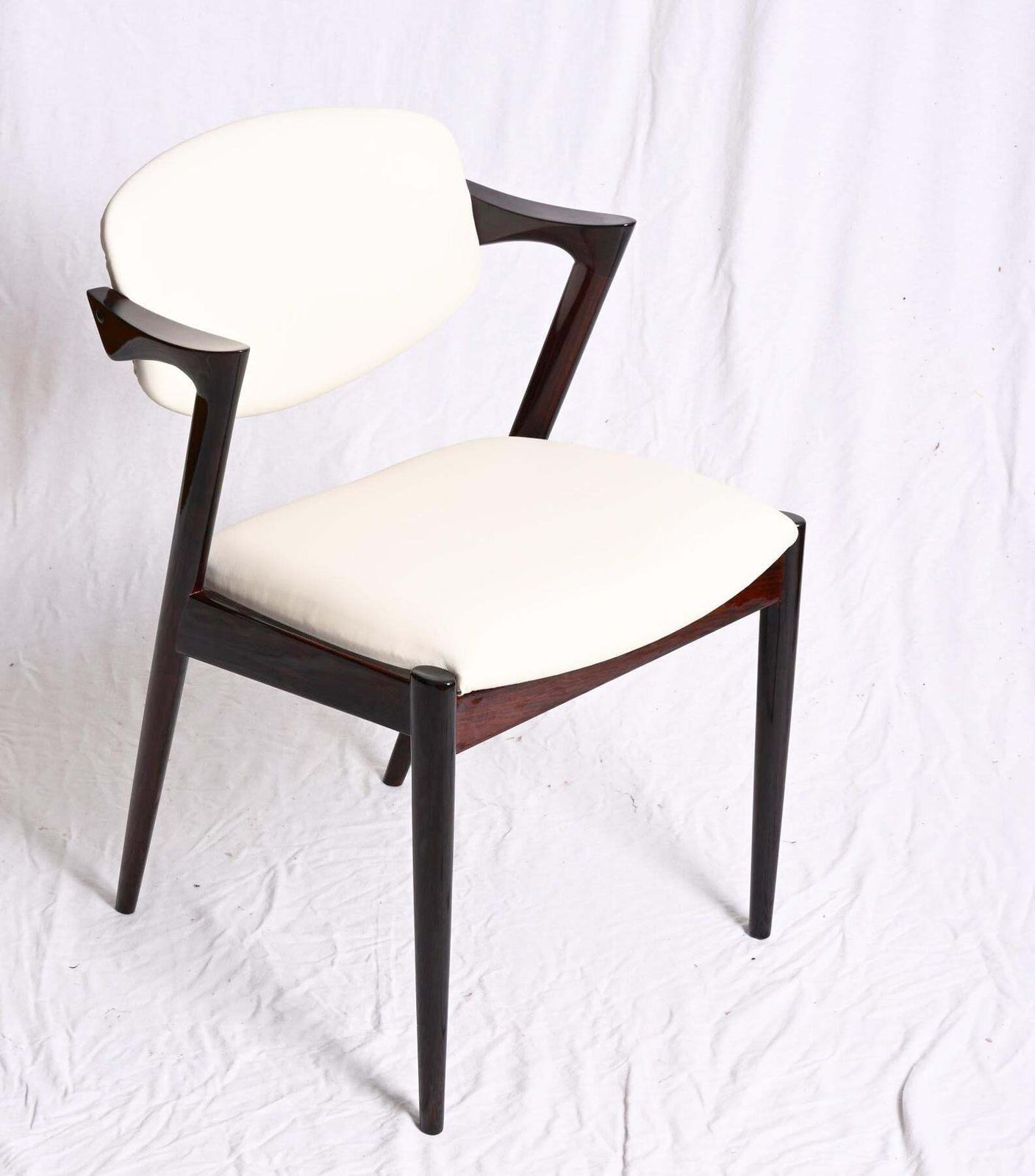 1261.0 Hardwood And Leather Chairs By Kai Kristiansen Model 42 photo