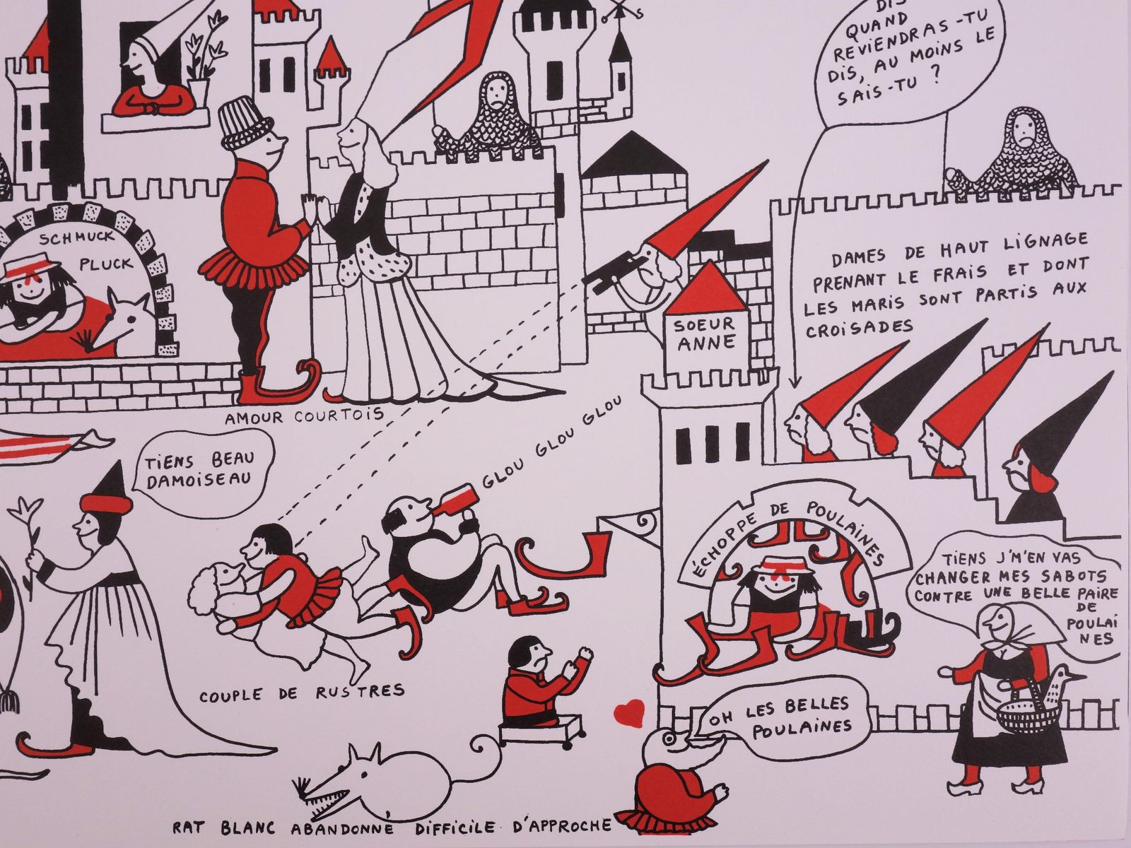 Yves Saint Laurentla Vilaine Lulu In Middle Ages   Lithograph1985 photo 221.0