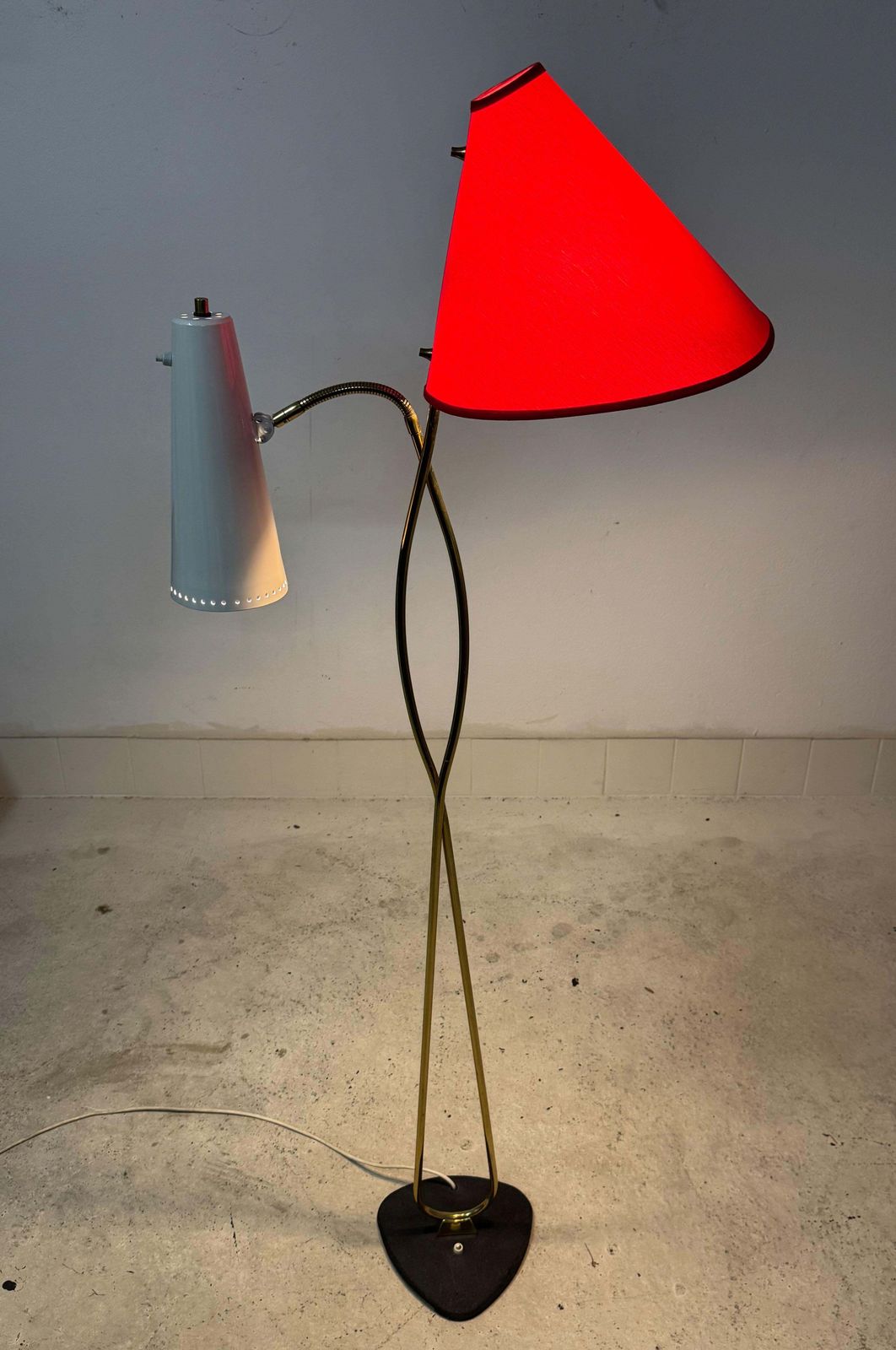 Rare Midcentury Brass Floor Lamp By Rupert Nikoll photo 1897.0