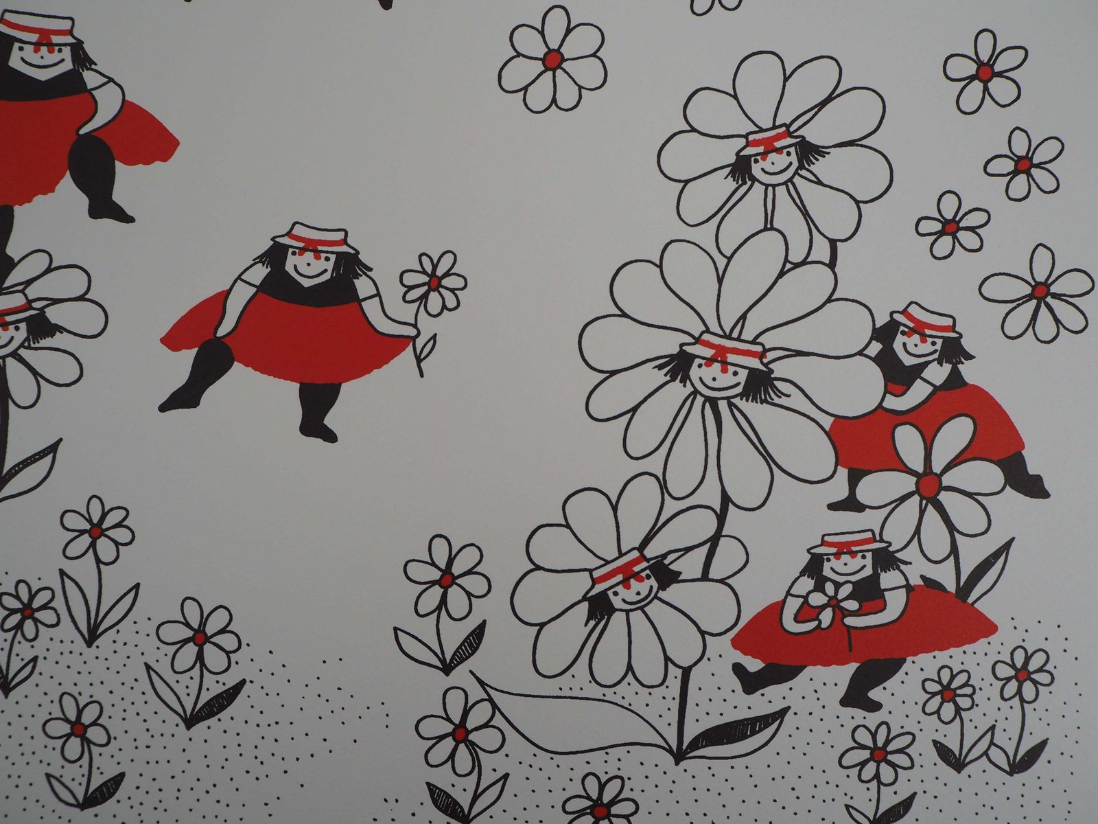 Yves Saint Laurentla Vilaine Lulu Among The Flowers   Lithograph1985 photo Art