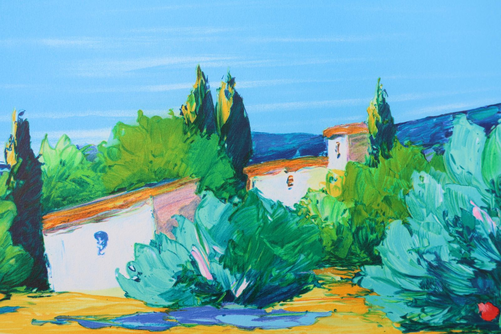 Serge Fenechprovencal Landscape   Original Lithograph, Handsigned & Ltd /2901982 photo buy