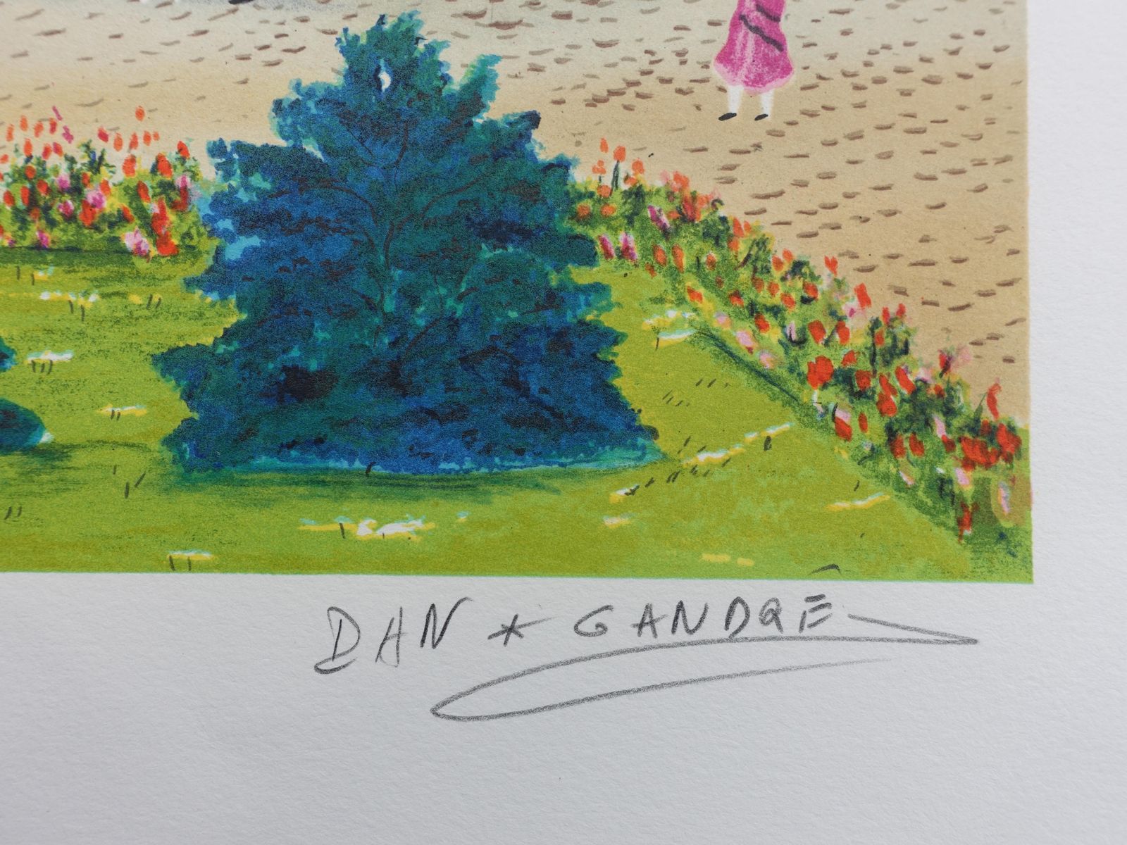 Dan Gandrefrench Castle : Azay Le Rideau   Original Lithograph, Handsigned & Ltd /2501982 photo Art