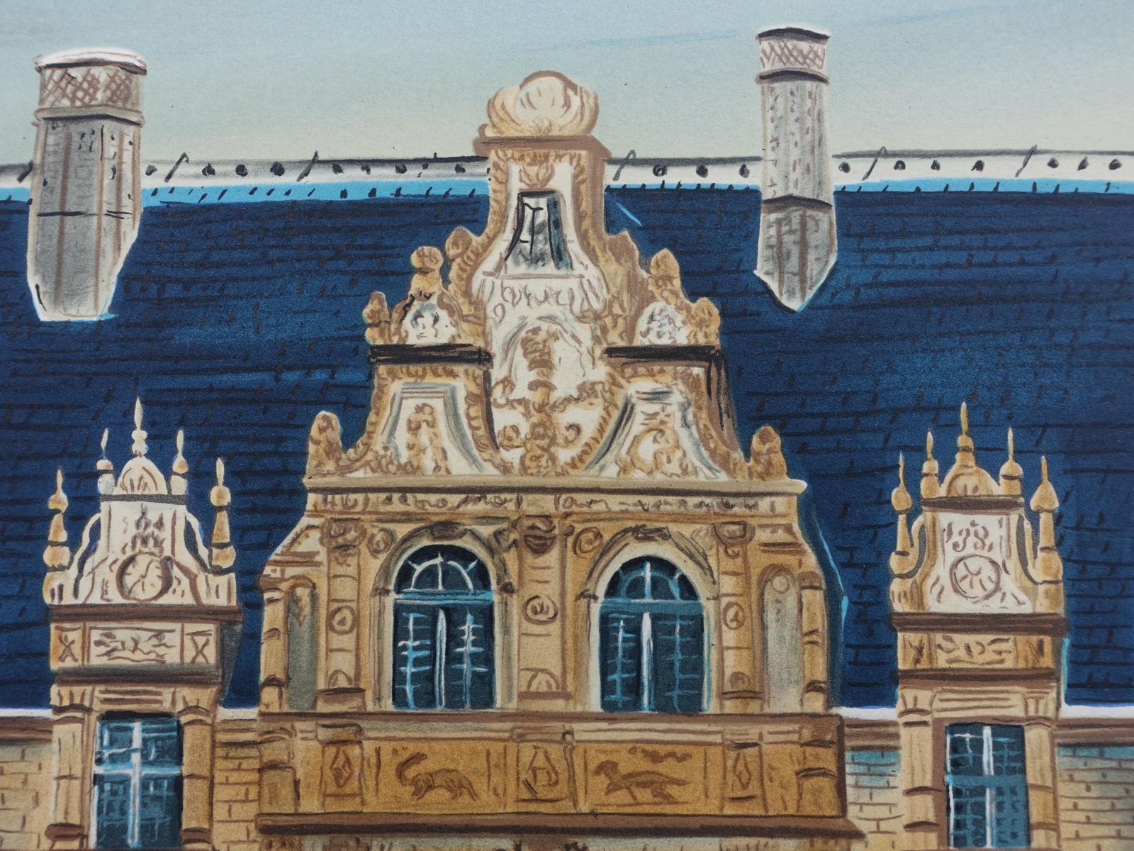 photo furniture Dan Gandrefrench Castle : Azay Le Rideau   Original Lithograph, Handsigned & Ltd /2501982