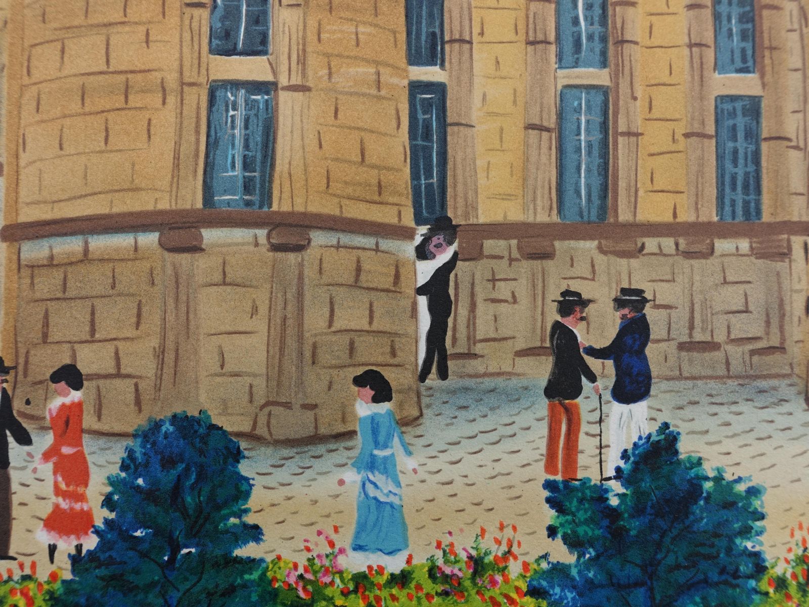 Art Dan Gandrefrench Castle : Azay Le Rideau   Original Lithograph, Handsigned & Ltd /2501982 photo