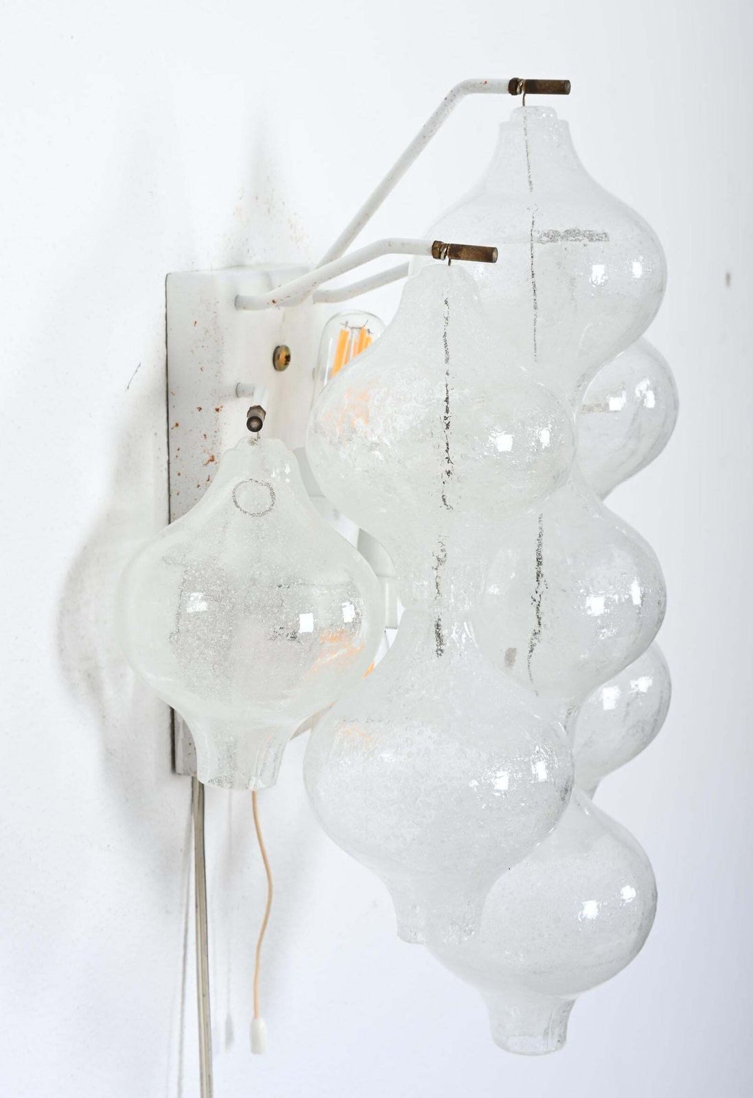A Pair Of J.T. Kalmar Tulipan Glass Wall Lamps, Sconces photo 1593.0