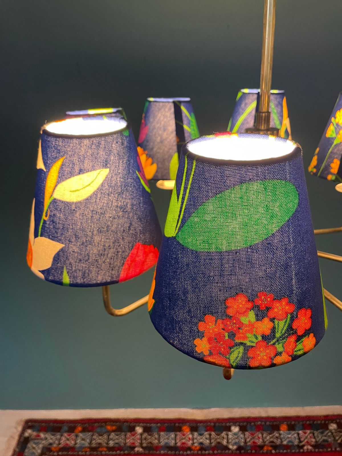 A Mid Century Chandelier By Th Valentiner For Poul Dinesen Of Denmark photo for sale