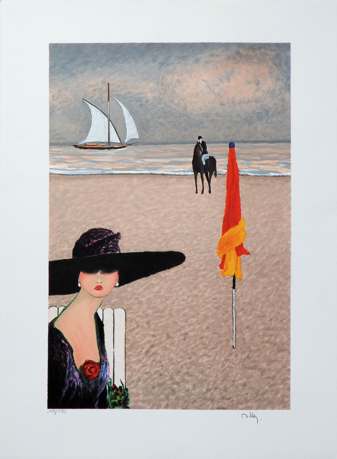 Ramon Dilleydeauville : Twenties Elegant    Original Lithograph, Handsigned & Ltd /2501982
