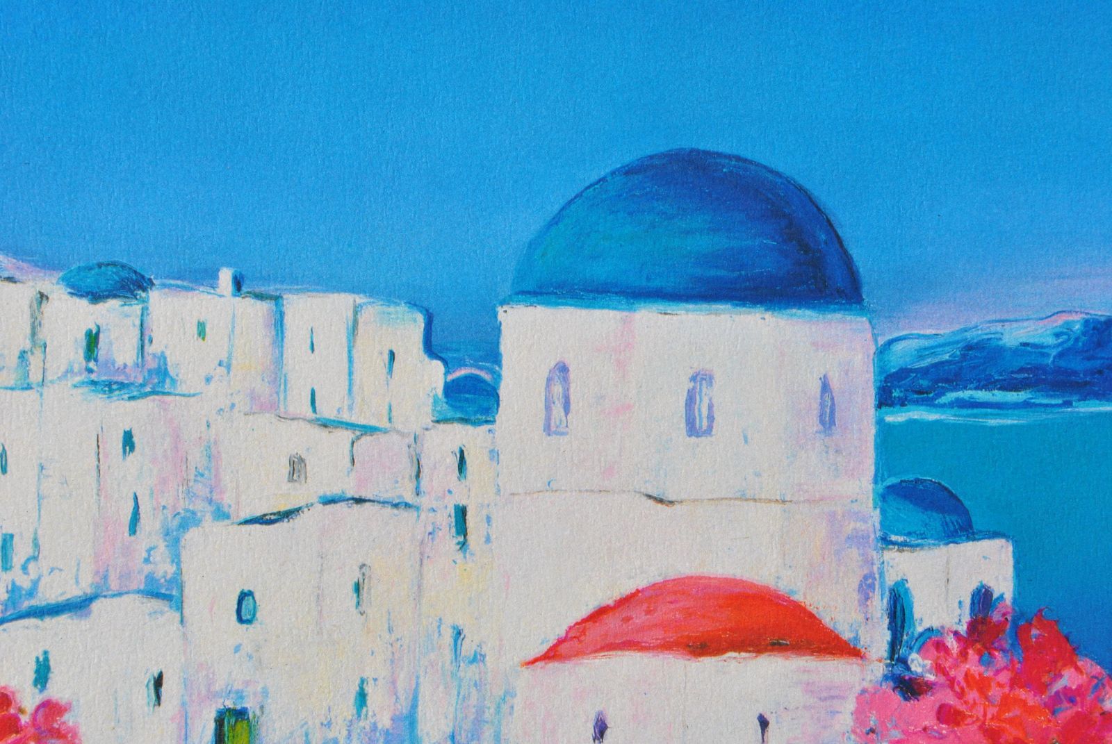 photo furniture Serge Fenechriviera : Flowers At Santorini   Original Lithograph, Handsigned & Ltd /3901982