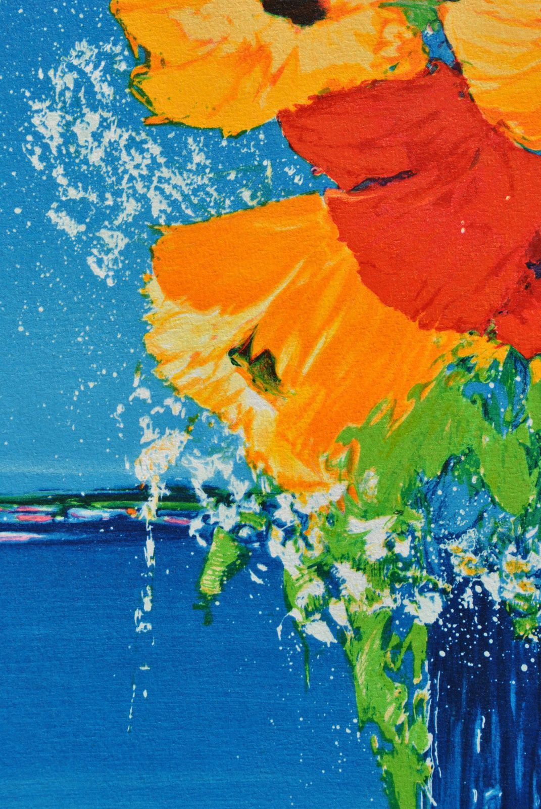 photo furniture Serge Fenechflower Bouquet And Mediterranean   Original Lithograph, Handsigned & Ltd /2901982