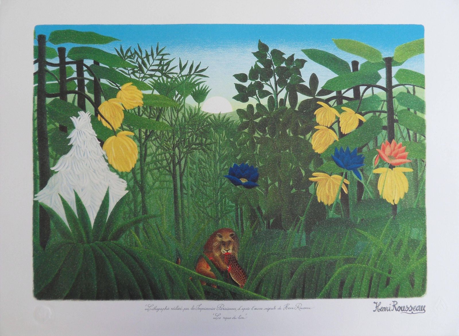 (After) Henri Rousseauthe Meal Of The Lion   Lithograph   300ex1976