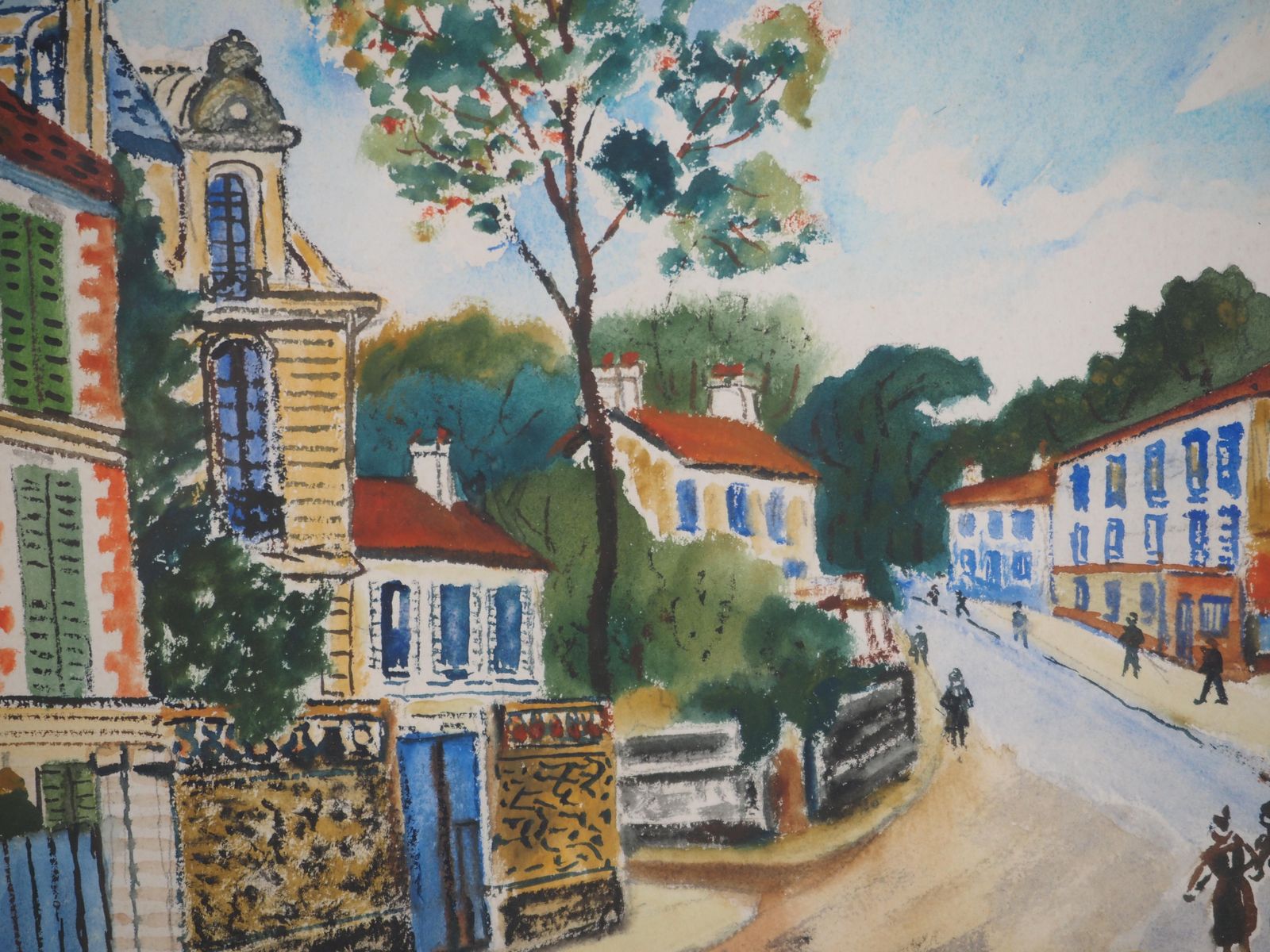 élisée Macletmontmorency : Castle Of Jj Rousseau   Original Watercolor   Signed photo vintage