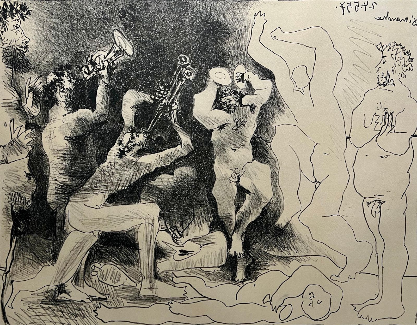 Pablo Picassopablo Picasso   La Danse Des Faunes1957 photo for sale