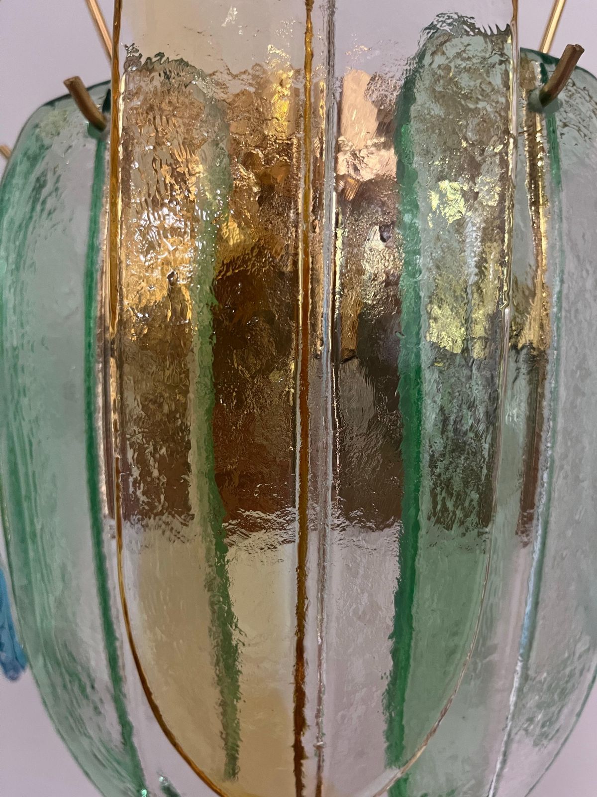 Italian Large Pair Of Murano Glass Wall Sconces By Barbini Alfredo, 1980s photo vintage