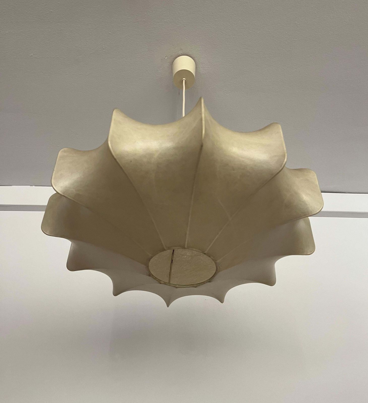 German Mid Century "Cocoon" Chandelier By Goldkant Leuchten, 1960s photo vinterior
