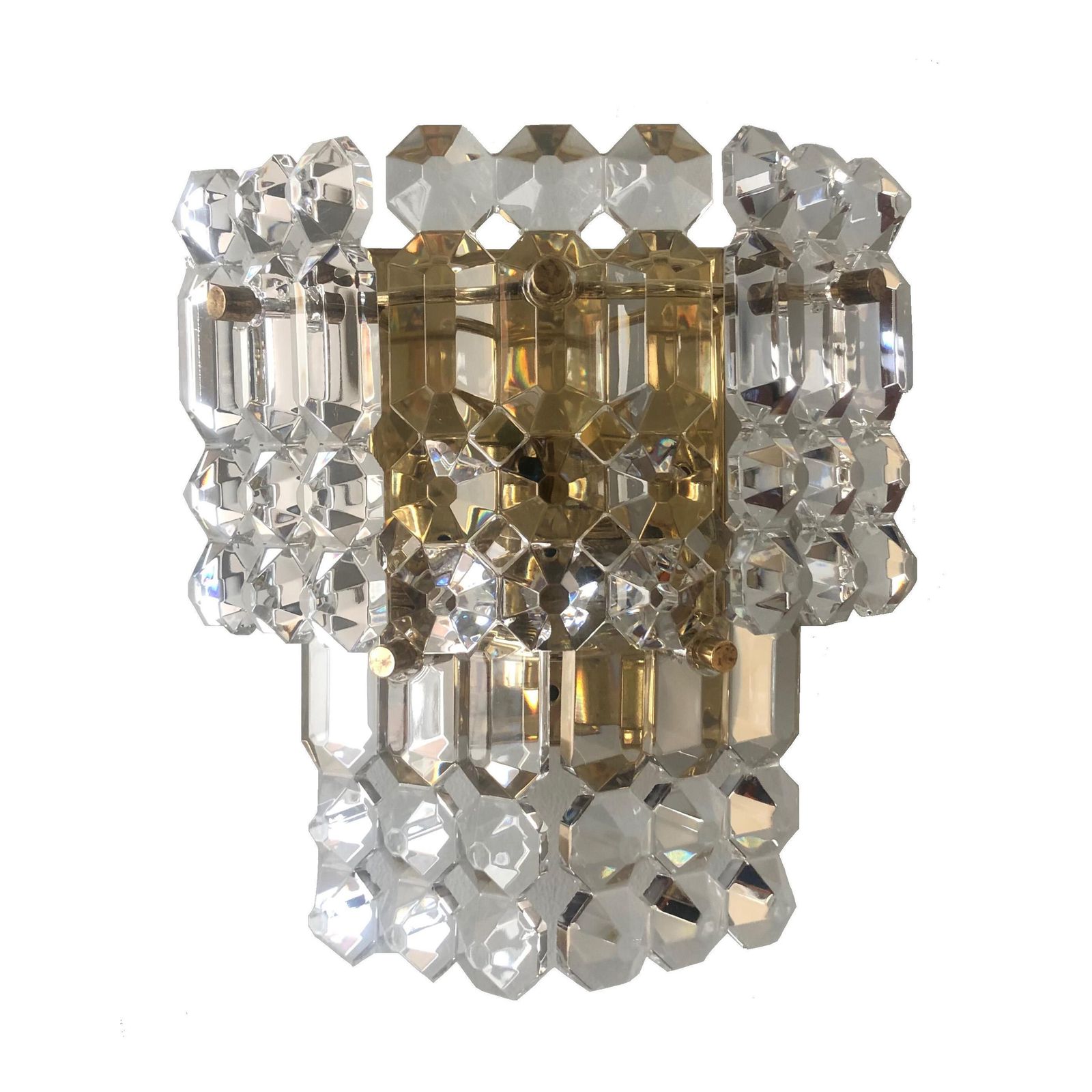 photo for sale German Pair Of Midcentury Glass Wall Sconces By Kinkeldey, 1970s
