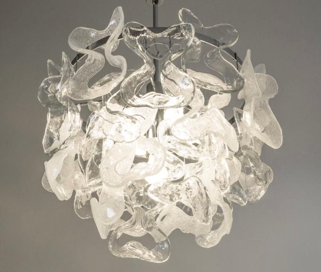 Austrian Midcentury Murano Glass "Catena" Chandelier By Kalmar, 1970s photo 3301.0