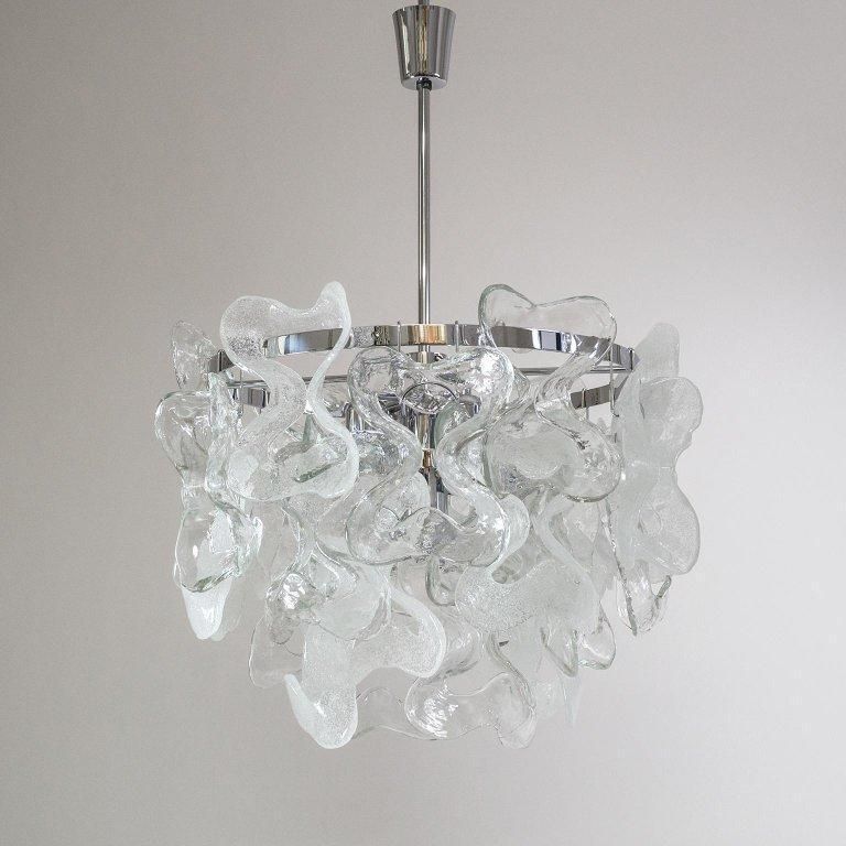 photo furniture Austrian Midcentury Murano Glass "Catena" Chandelier By Kalmar, 1970s