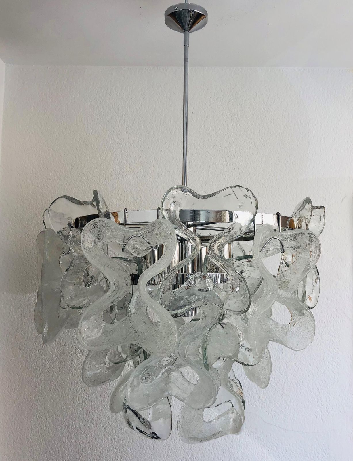 photo buy Austrian Midcentury Murano Glass "Catena" Chandelier By Kalmar, 1970s