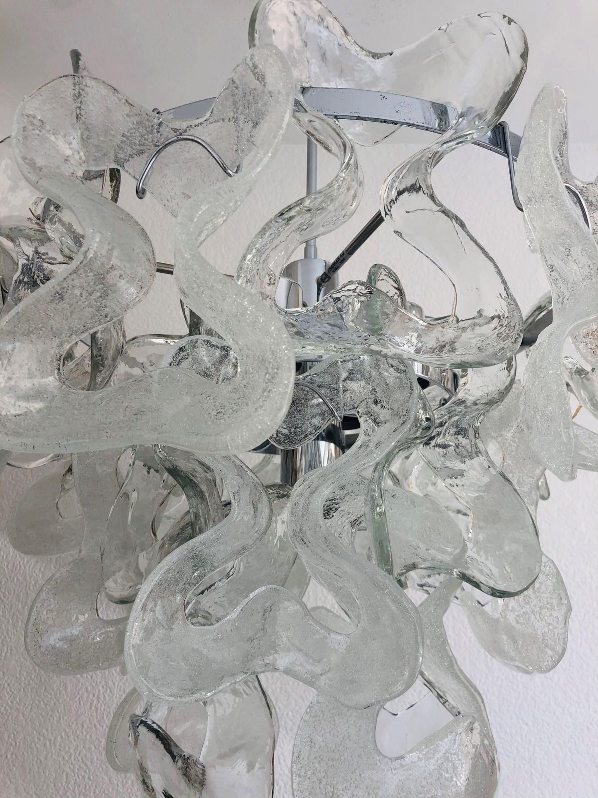 photo vintage Austrian Midcentury Murano Glass "Catena" Chandelier By Kalmar, 1970s