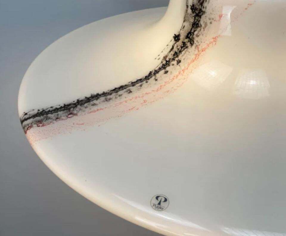 German Midcentury "Cirrus" Opaline Glass Chandelier By Peill & Putzler, 1970s photo buy