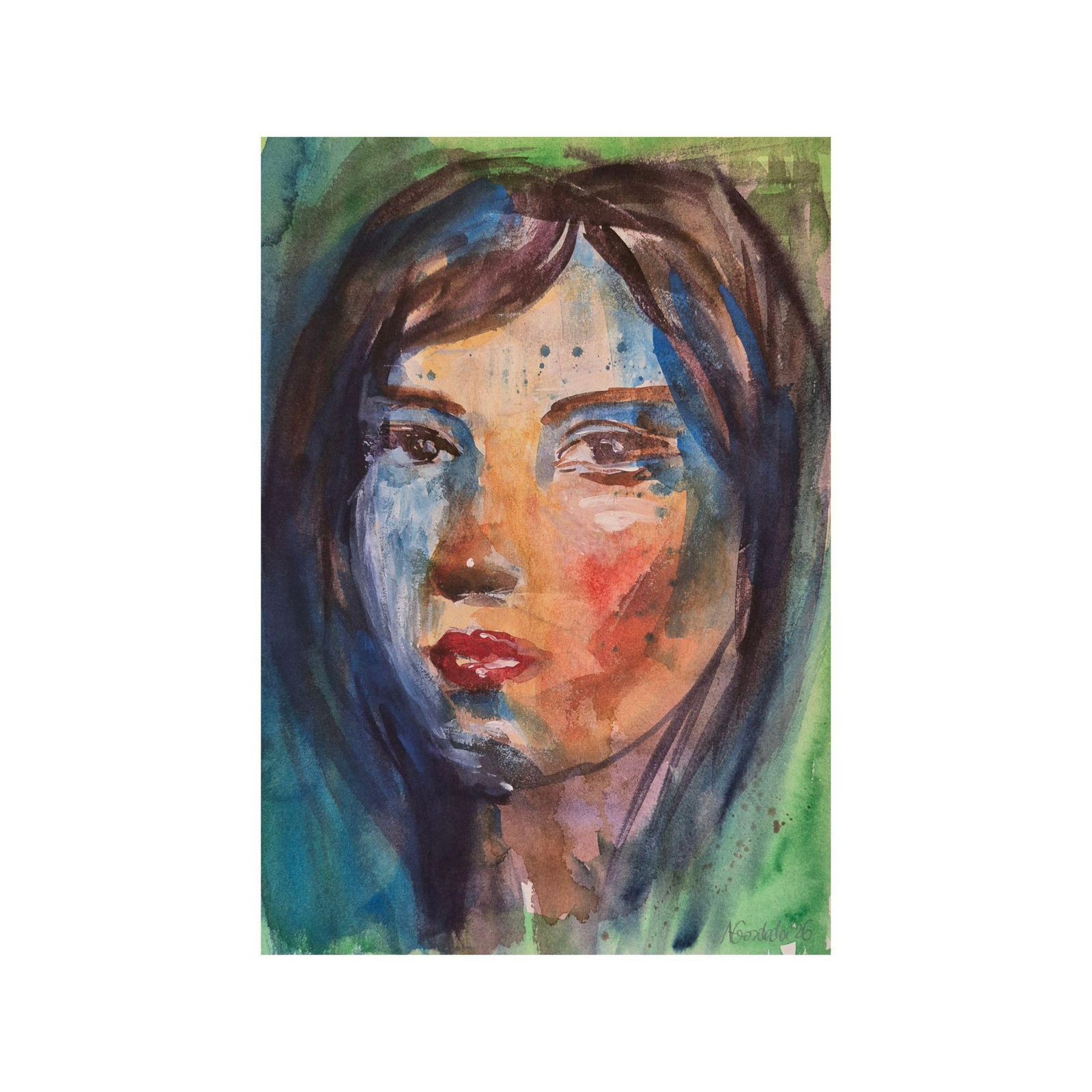 Anna Masiul Gozdeckaimprovisations, Contemporary Painting, Acrylic On Paper, Polish Artist2026 photo furniture