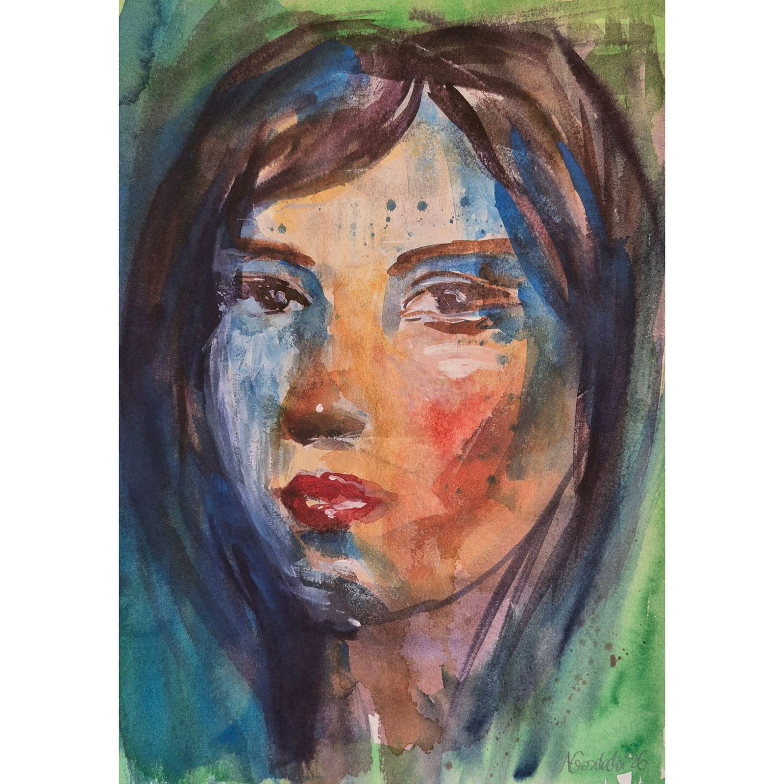 Anna Masiul Gozdeckaimprovisations, Contemporary Painting, Acrylic On Paper, Polish Artist2026 photo for sale