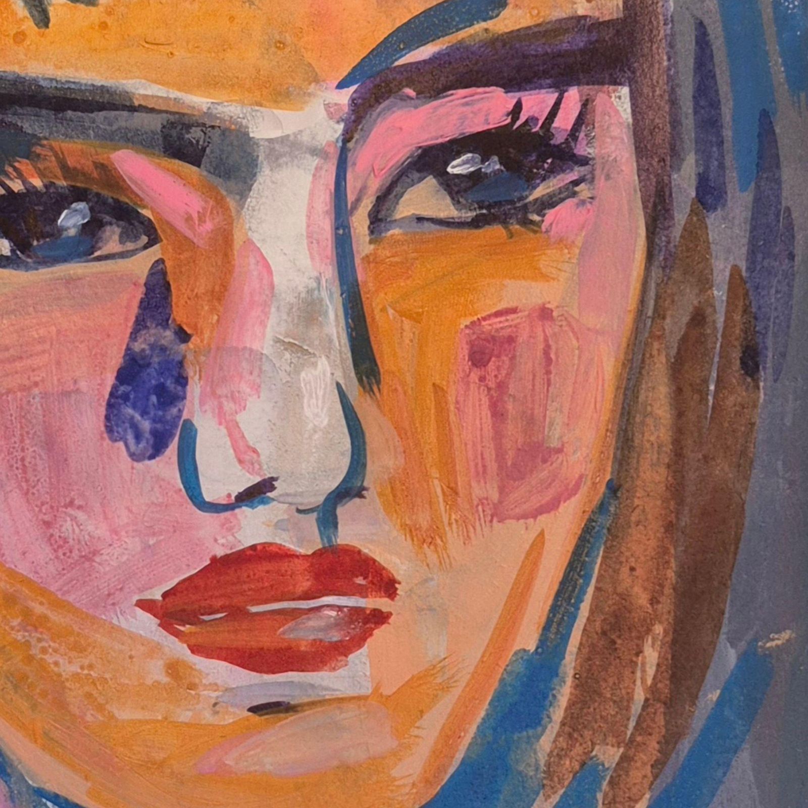 Anna Masiul Gozdeckaimprovisations, Contemporary Painting, Acrylic On Paper, Polish Artist2026 photo 234.0