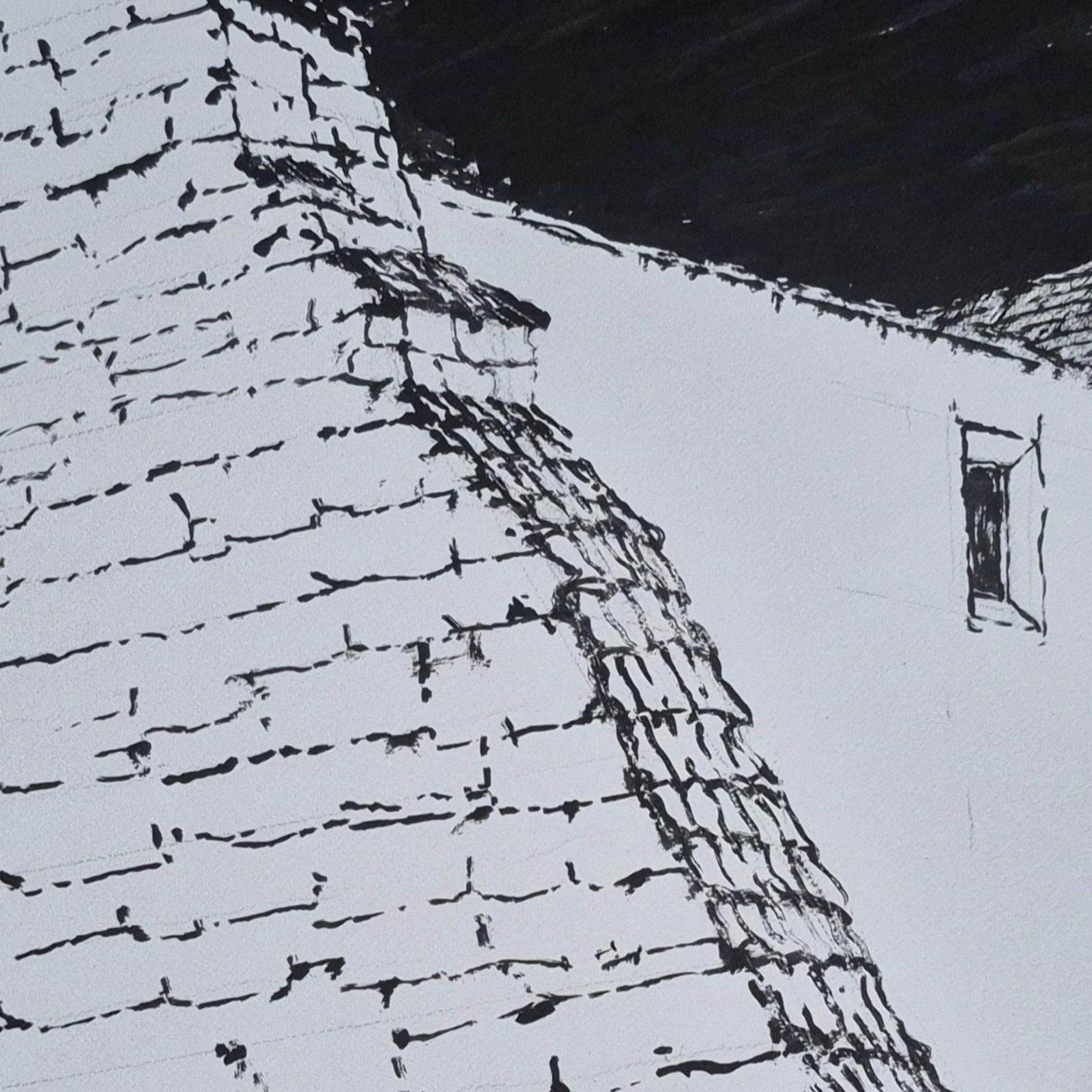Konrad Kucza Kuczynskithe Monastery, Kazimierz Dolny, Ink On Paper, Polish Artist, Black And White2022 photo Art