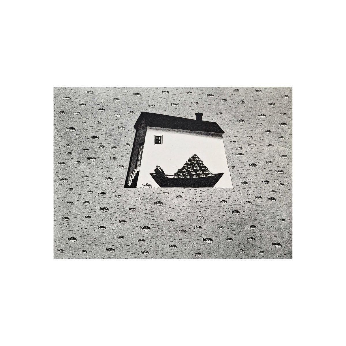Jerzy Dmitrukocean Of Peace Of Mind   21st Century, Contemporary Etching, Black And White2006