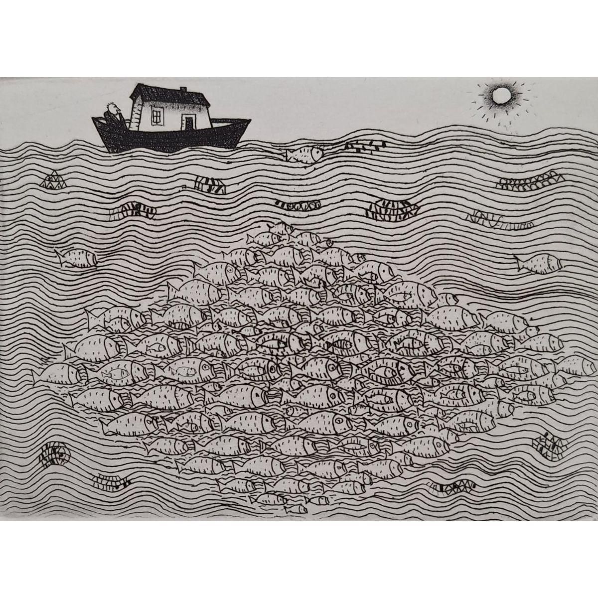 Jerzy Dmitrukthe Wish Coming True   21st Century, Contemporary Etching, Black And White2009 photo for sale