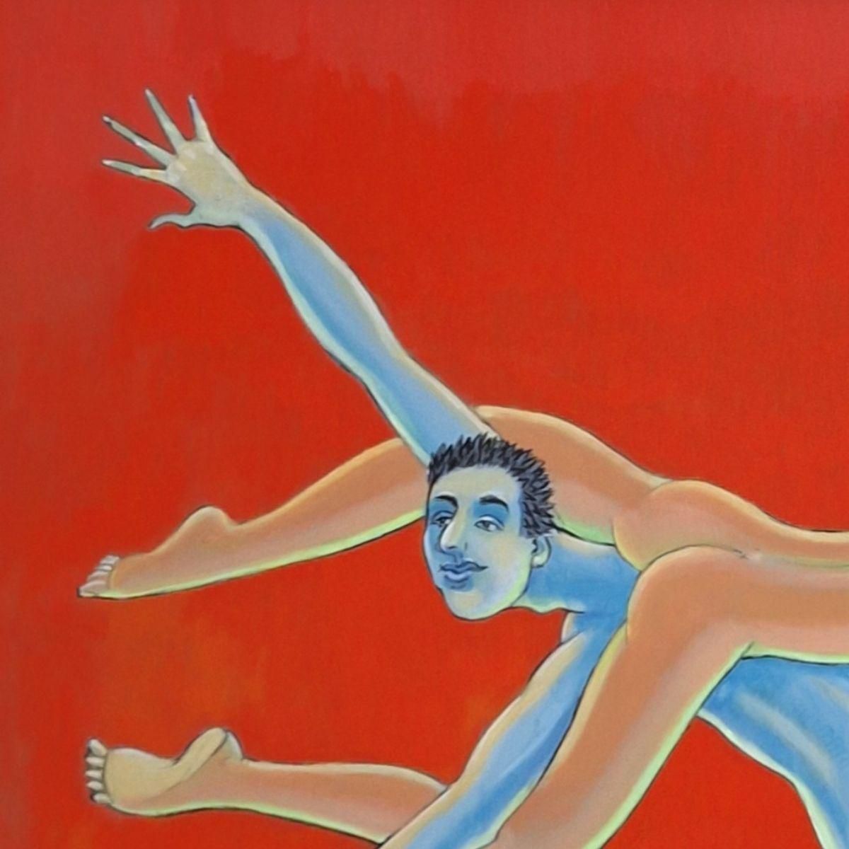 Czeslaw Tumielewiczsearching For The Other Half   Figurative Acrylic Painting, Colorful, Polish Art2007 photo 2471.0