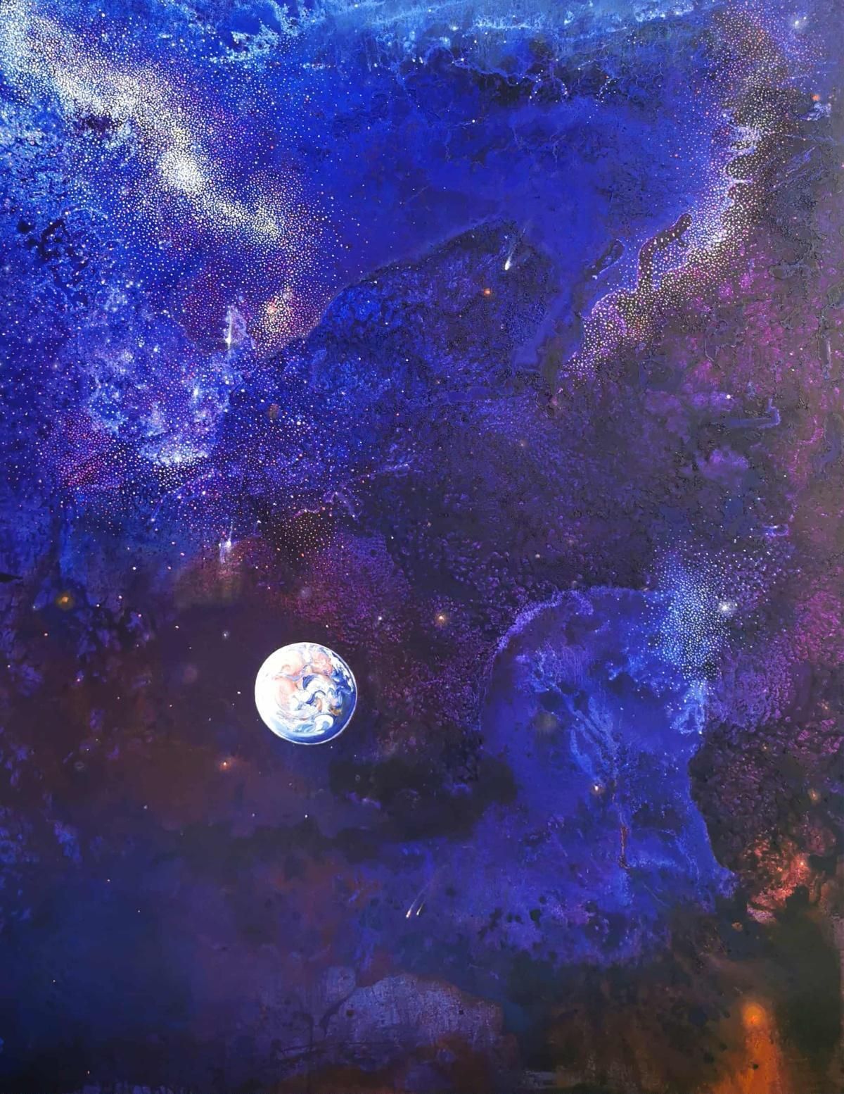 Barbara Hubertgalaxy 5. Contemporary Oil Abstract Landscape Painting, Polish Artist2025