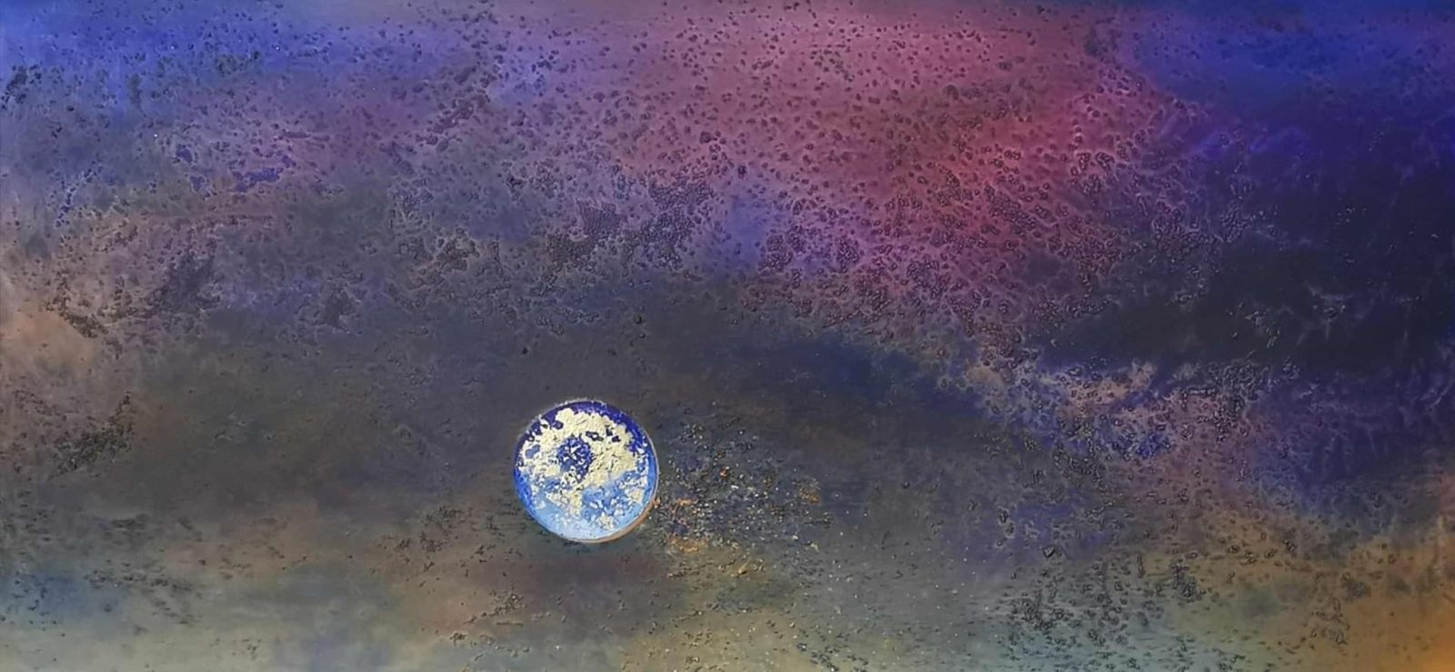 Barbara Hubertbright Night. Contemporary Oil Abstract Landscape Painting, Polish Artist2025 photo Art