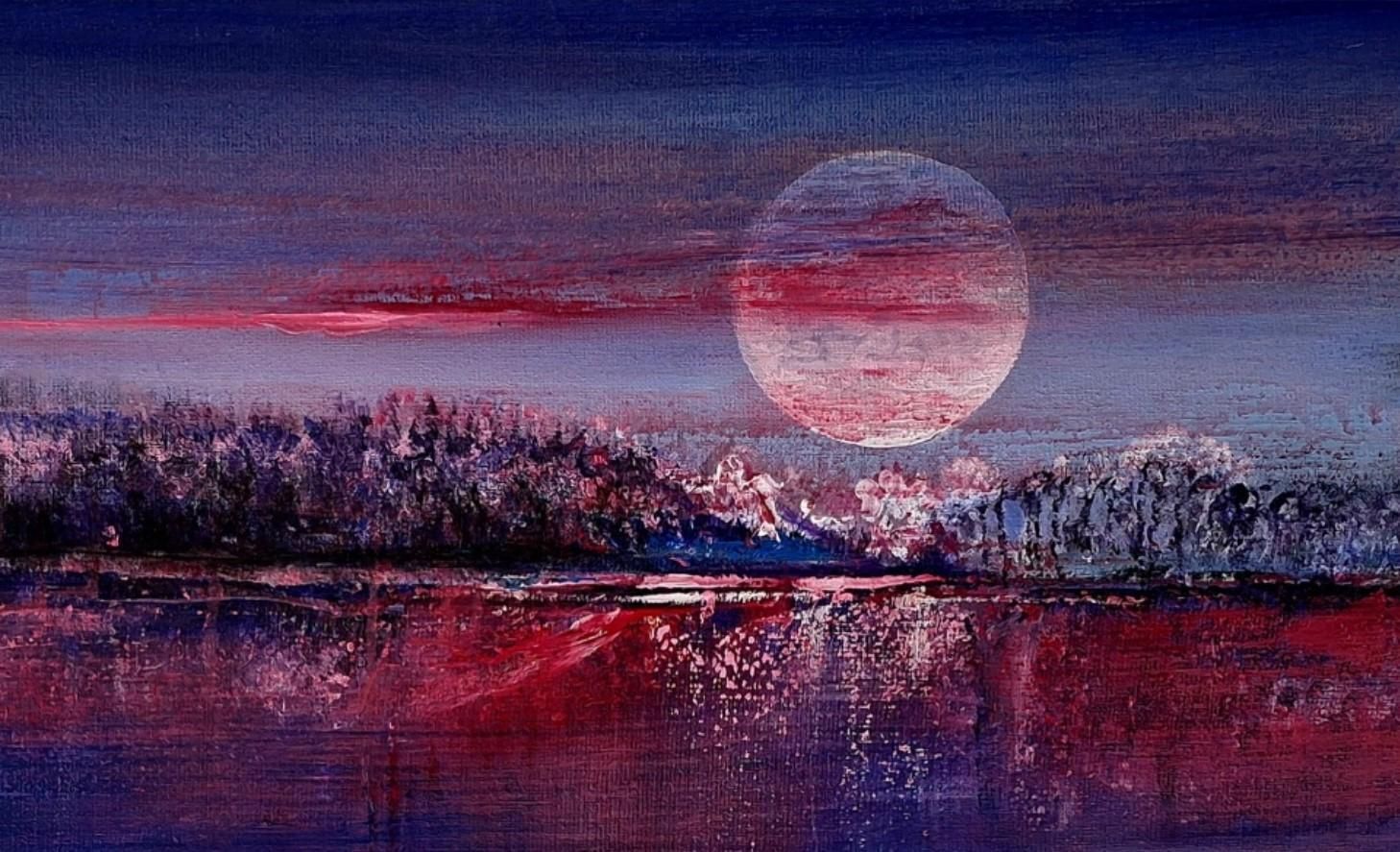 Barbara Hubertlandscape. Contemporary Oil Landscape Painting, Polish Artist2025 photo furniture