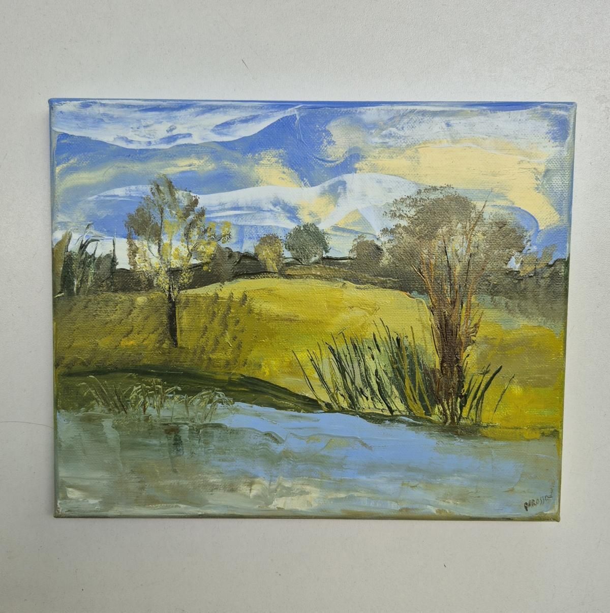 Monika Rossalandscape   Contemporary Oil Painting, Polish Artist2025 photo furniture