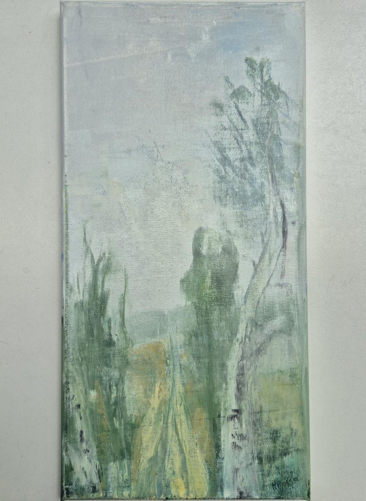 Monika Rossavertical Landscape   Contemporary Oil Painting, Polish Artist2025 photo furniture