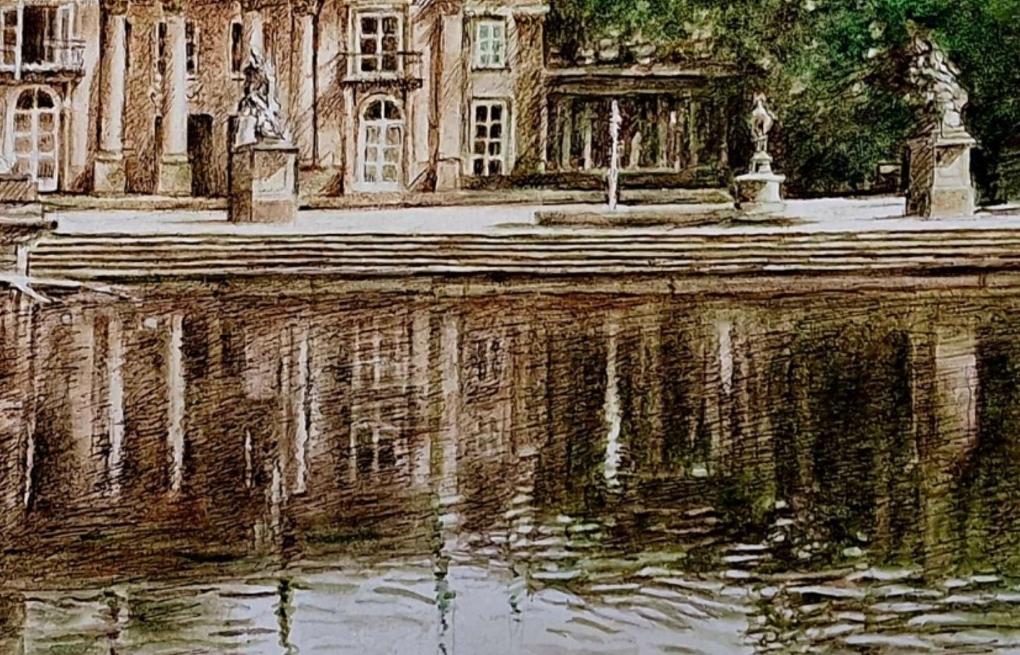 Elżbieta Siegoczyńskaroyal Baths Park Palace On The Isle. Architecture Drawing, Realistic, Polish Art2025 photo 797.0