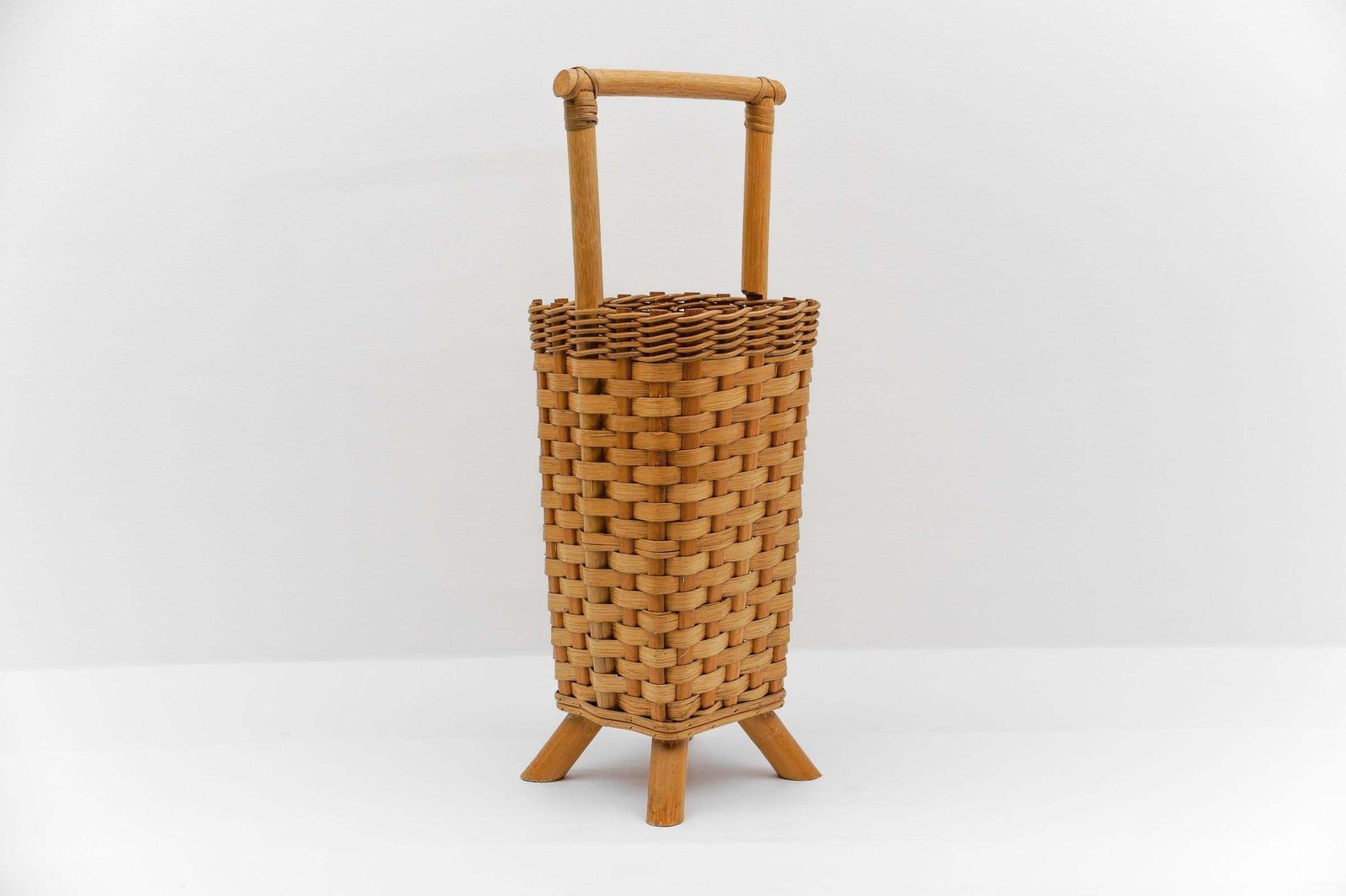 Italian Bamboo And Rattan Umbrella Stand, 1960s photo furniture