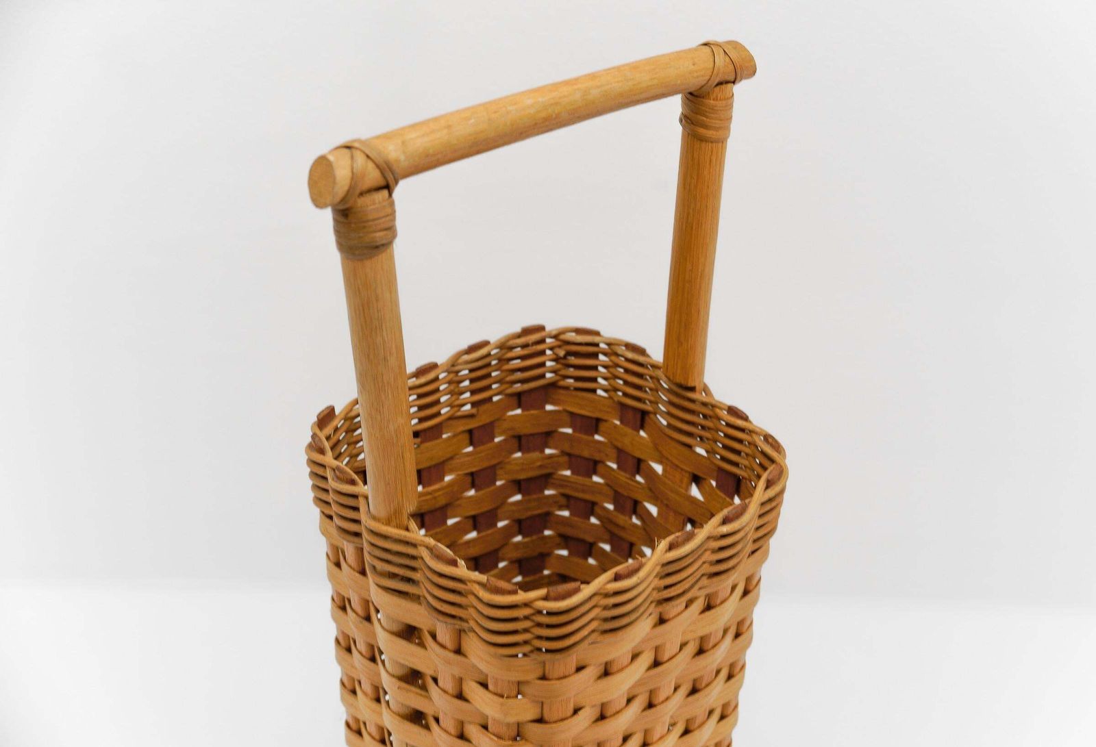 Italian Bamboo And Rattan Umbrella Stand, 1960s photo vinterior