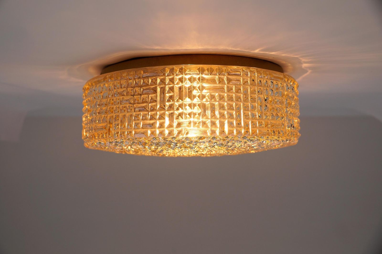 photo furniture Lovely Amber Bubble Glass Flush Mount Lamp By Helena Tynell For Limburg Boom