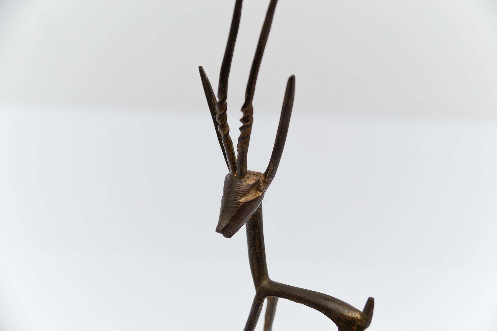 photo furniture Awesome Handmade Gazelle Brass Bronze Sculpture, 1960s
